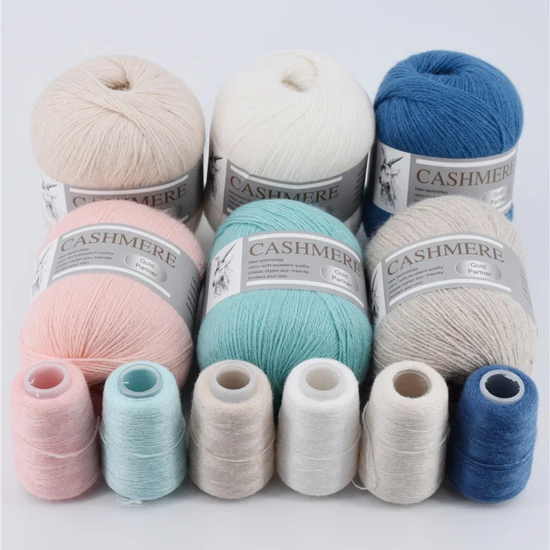 

6 Pcs Knitting Yarn 3-Ply Fine Worsted Cashmere Yarn for T Shirt 338m/pc 70g/pc Crochet Line Wool Crochet for Needlework