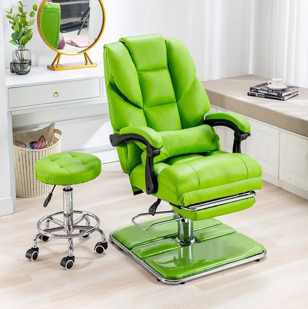 Beauty chair can lie down and lift beauty sofa facial mask experience chair embroidery flat recliner beauty salon nursing chair