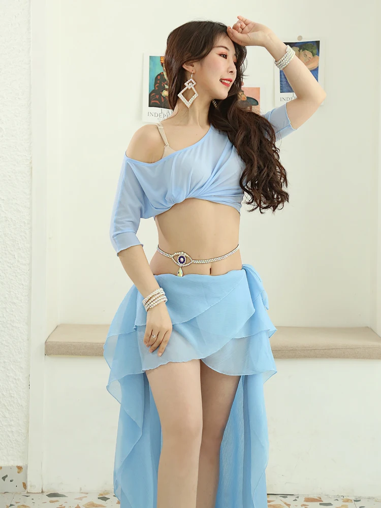 2023 新しい Sle ベリーダンス衣装女性の練習スーツ妖精 Sle オリエンタルダンスパフォーマンス服夏のトレーニング衣装