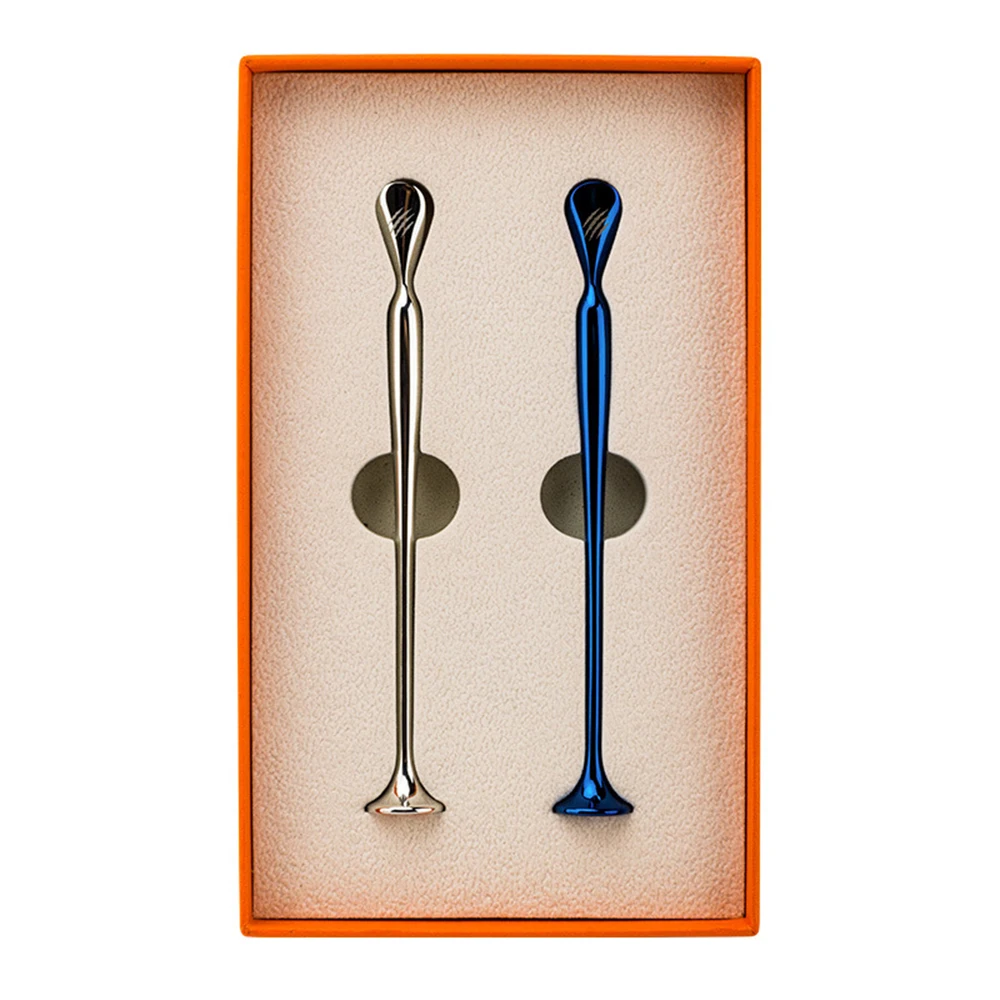 

2Pcs Tobacco Pipe Nails Tamper Tool, 2 in 1 Tobacco Pipe Press Bar and Spoon Smoking Pipe Tobacco Filling and Cleaning Tools