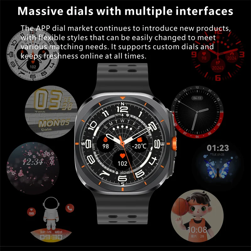 Smart Watch For Samsung Galaxy Watch 7 Ultra Men GPS Tracking NFC Control Smart Watch Health Tracker BT Call Smart Watch 2024