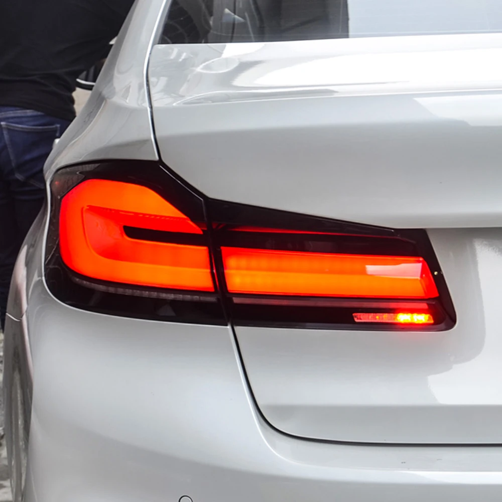 Paar Rückleuchten-Set für BMW 5er G30 G38 2018 2019 2020 2021 2022 Nebelschlussleuchte Bremslicht Rückfahrlicht Heckleuchte – Detail 4