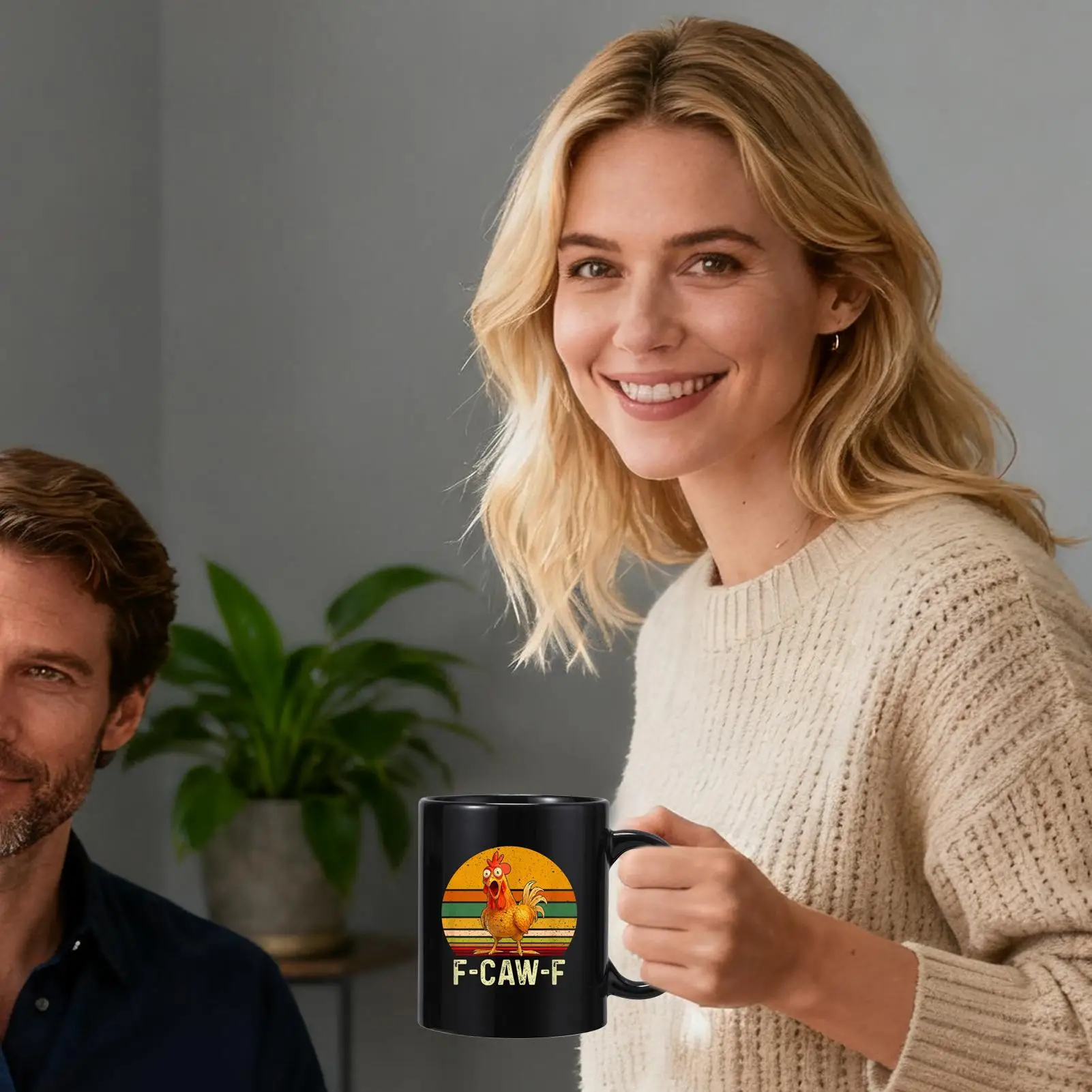 

Кофейная кружка для любителей курицы, 350 мл, керамическая чашка для молока, посуда для напитков, куриная акцентная кружка для напитков для домашнего офиса, школы