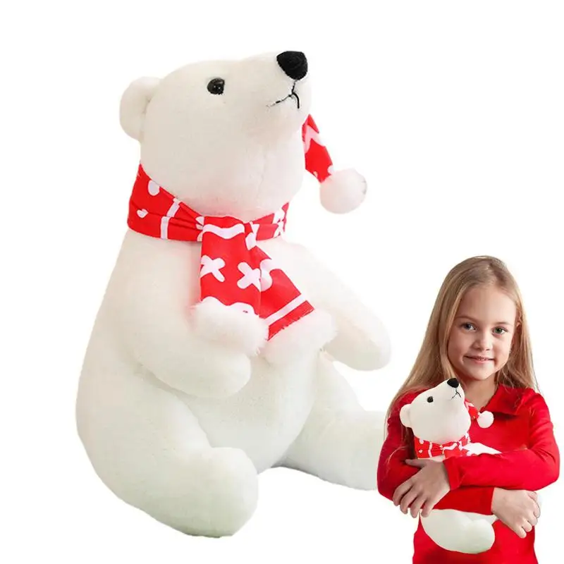 Christmas Decorations White Bear Pendants Christmas Tree Ornaments Polar Bear Figurines Christmas Outdoor Decoration