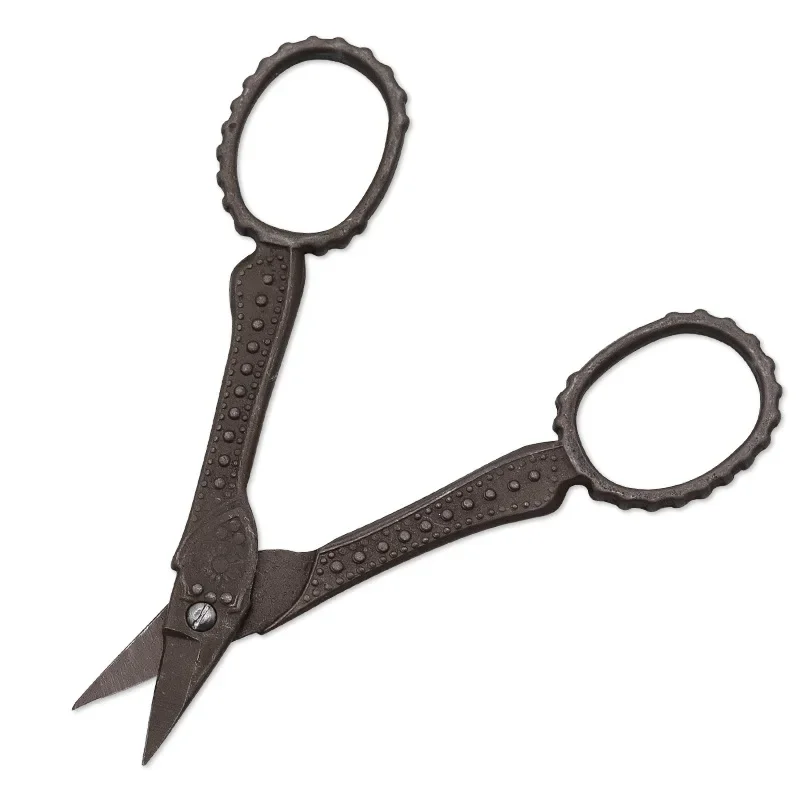 Retro Horizontal Bar Scissors, Stainless Steel, Cross Stitch Embroidery, Handmade DIY Sewing Scissors, High Quality