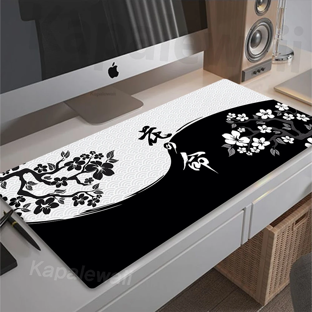 

Black and White Mouse Pad Large Computer Gaming Accessories MousePad Desk Mat Anti-slip Laptop Soft Mice Pad Mouse Mat 80x30cm