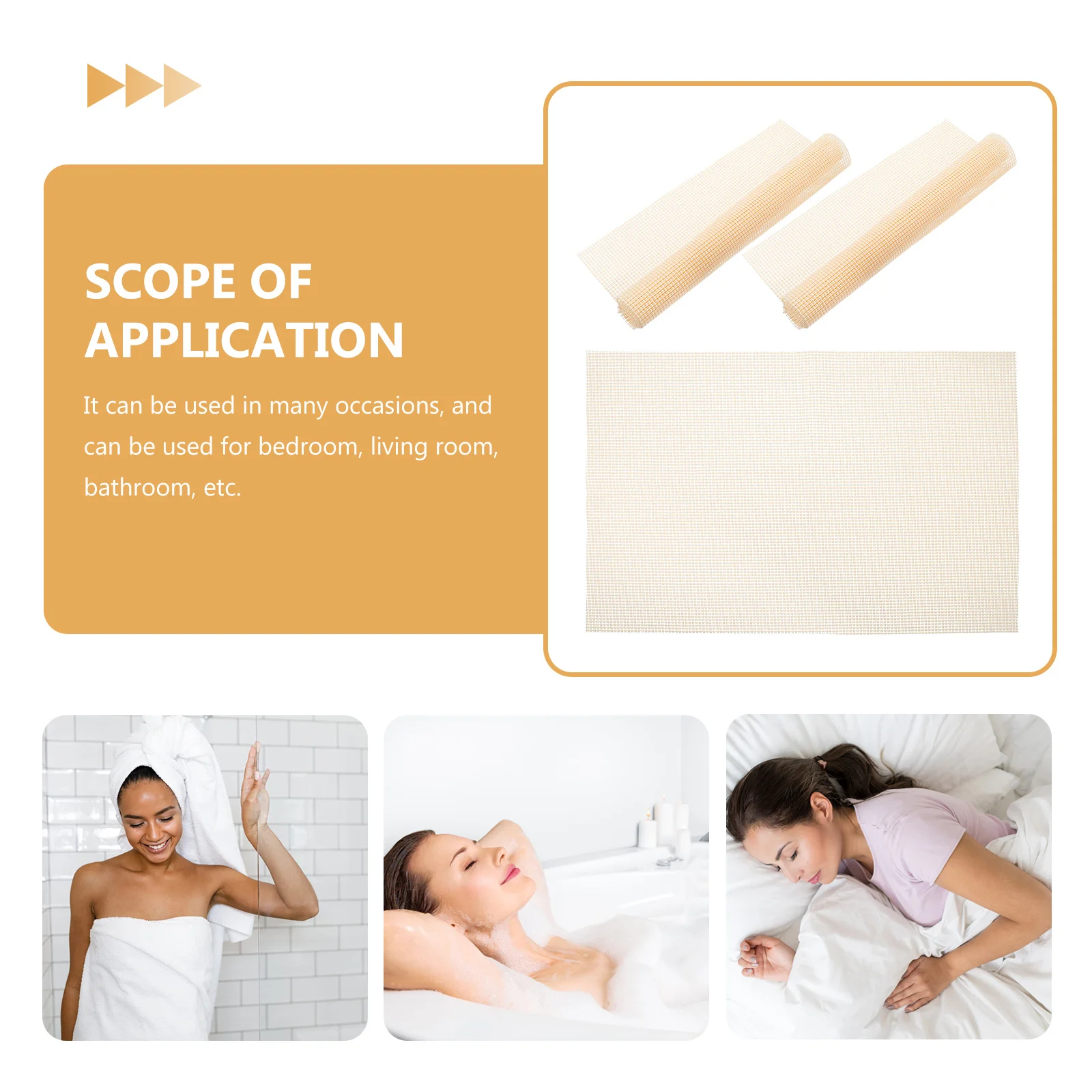 

3Pcs Silicone Non-Slip Pad Multipurpose Mattress Anti-Slip Easy Clean Home Sofa Cushion Decor