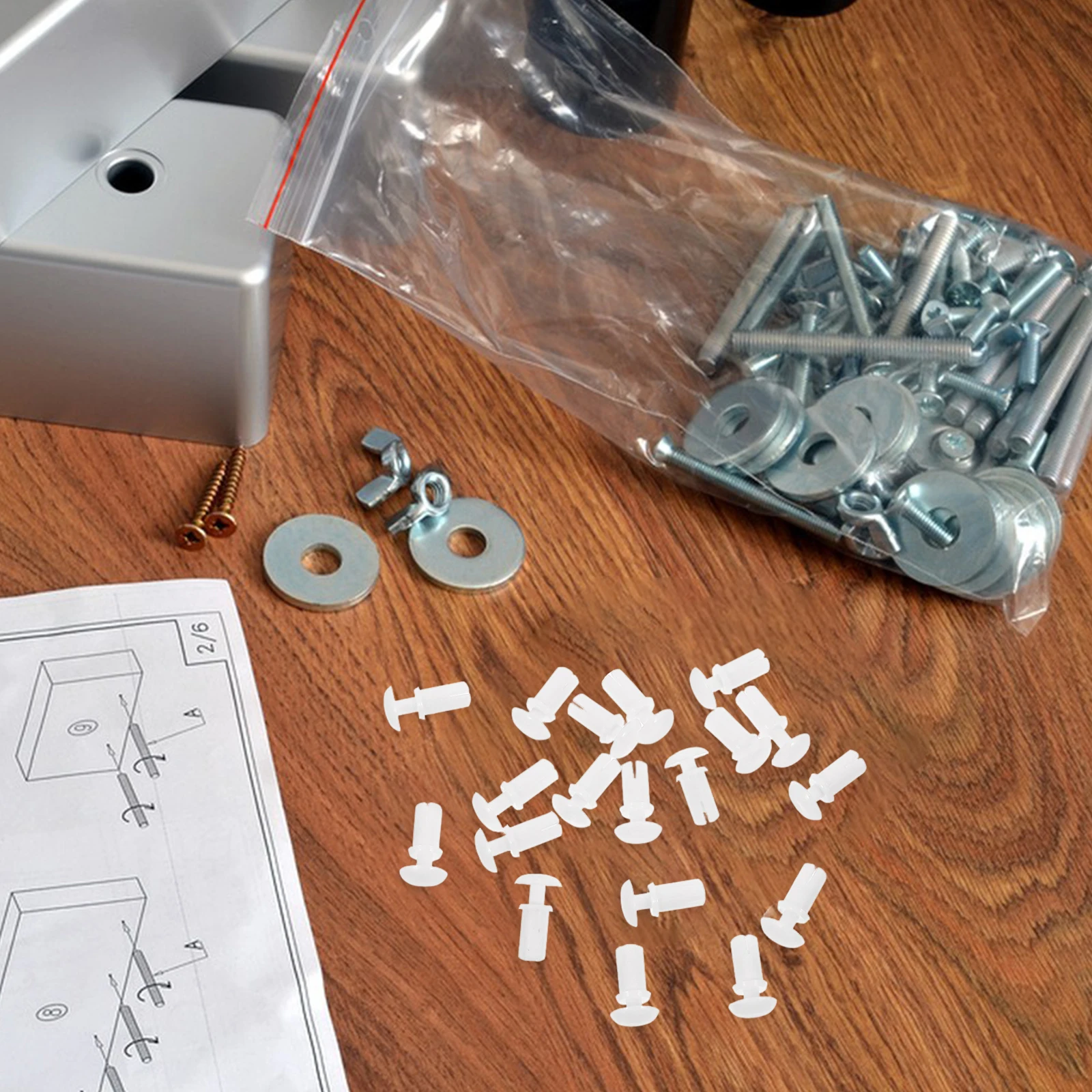 

100pcs Plastic Rivet Expansion White Auto Push Retainer Fasteners Car Trim Panel Clips Universal Bumper Clips Nylon Body