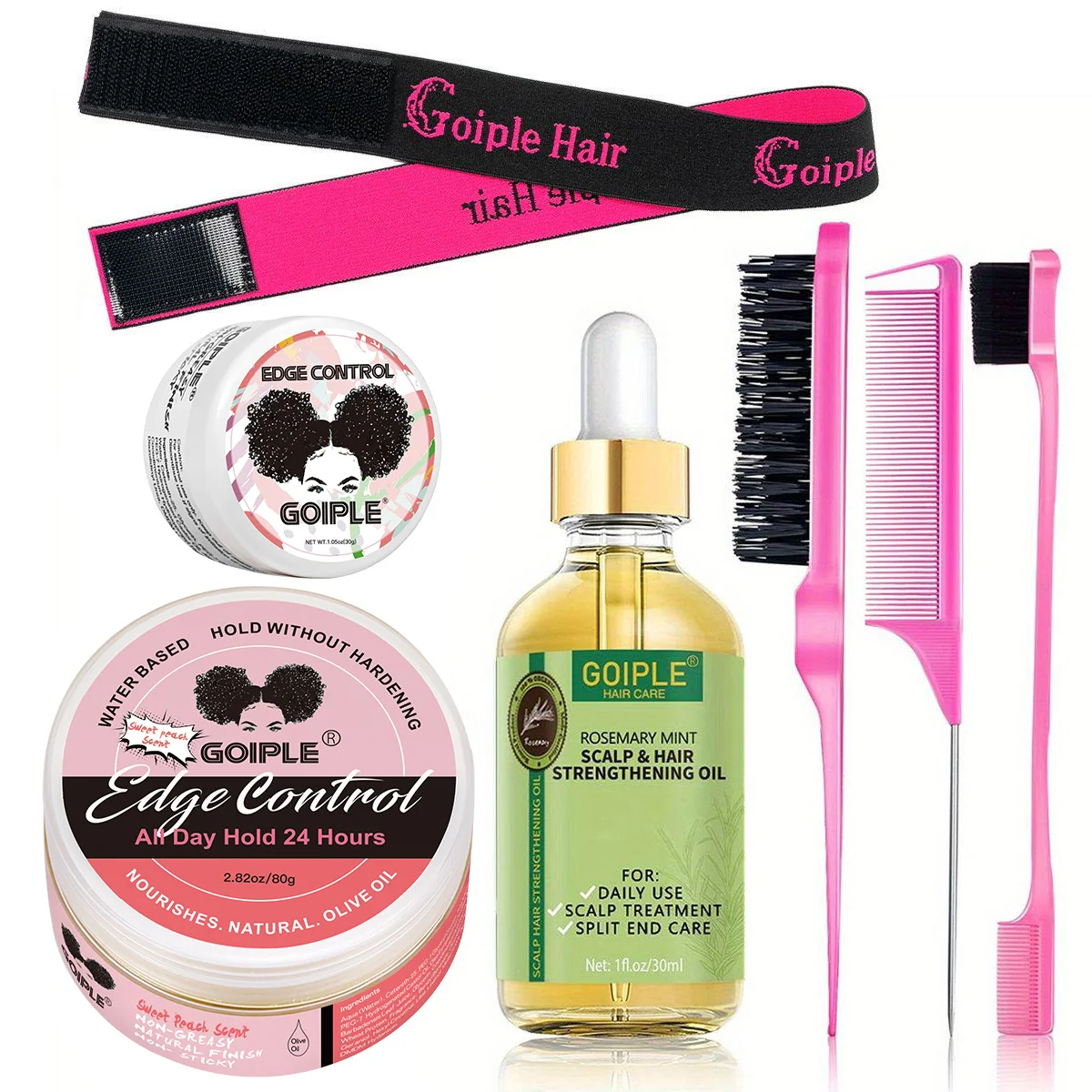 

Hair Styling Wax for Long-lasting Control Flyaway Hairs Non-greasy Pomade gel,Baby Bangs Styling Wax and Rosemary Hair Growth Oi