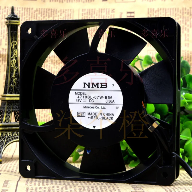 

ZMZM для NMB 4710SL-07W-B56 48 В 0,36 А 12 см промышленный охлаждающий вентилятор с алюминиевой рамой 12025