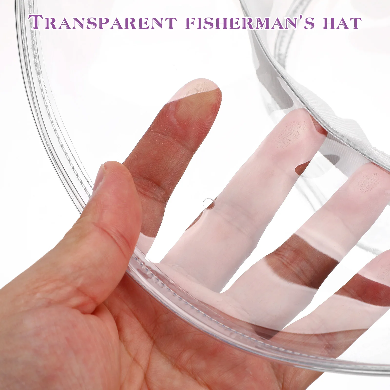 

Waterproof Fisherman Hat PVC Material Sun Rain Protection Beach Outdoor Activities Camping Bucket Hat Transparent