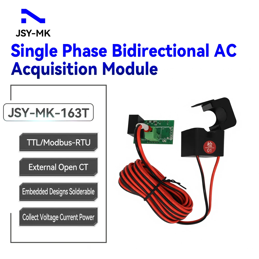 

JSY-MK-163T Двунаправленный однофазный модуль измерения энергии со сращиваемым процессором CTs TTL Протокол связи Modbus