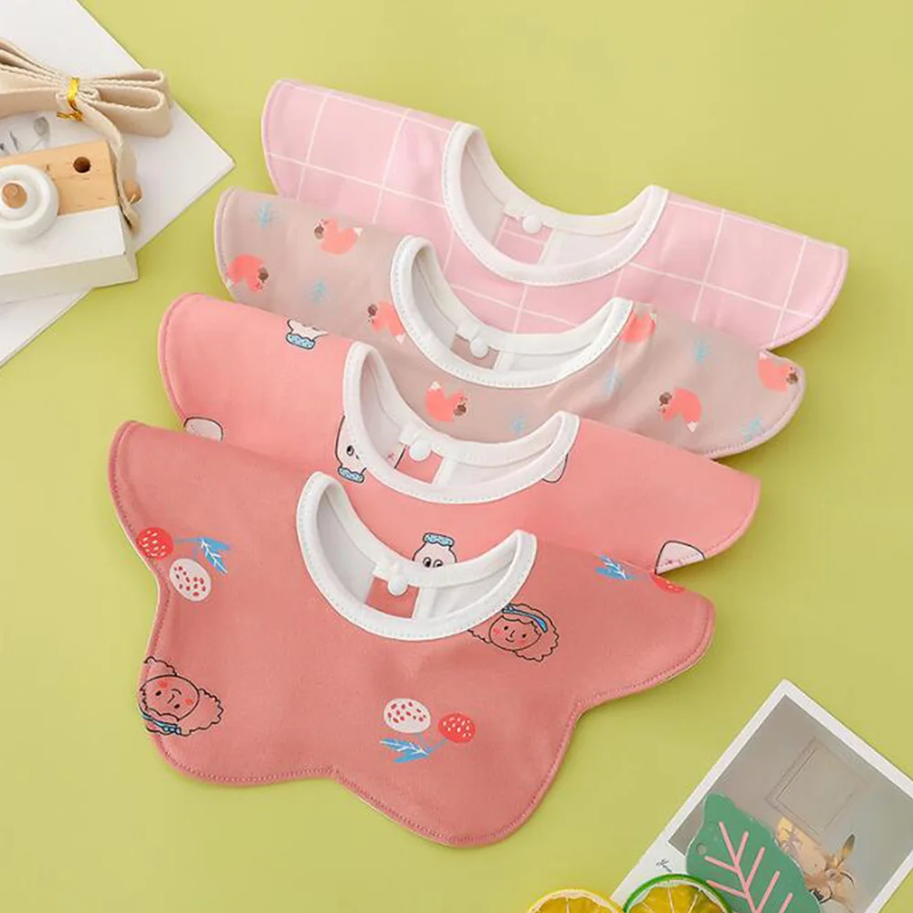 

Baby Bibs Waterproof Round Neck Rotatable Kids Feeding Apron Saliva Towel Baby Boy Girl Burp Cloth Newborn Accessories