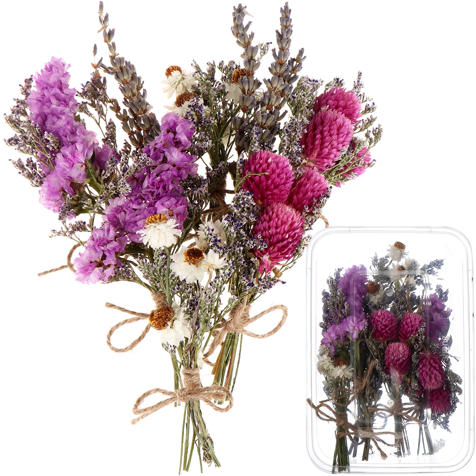 Mini Flower Bouquets Dried Flower Bouquets for DIY Craft, Card Decoration, Gift