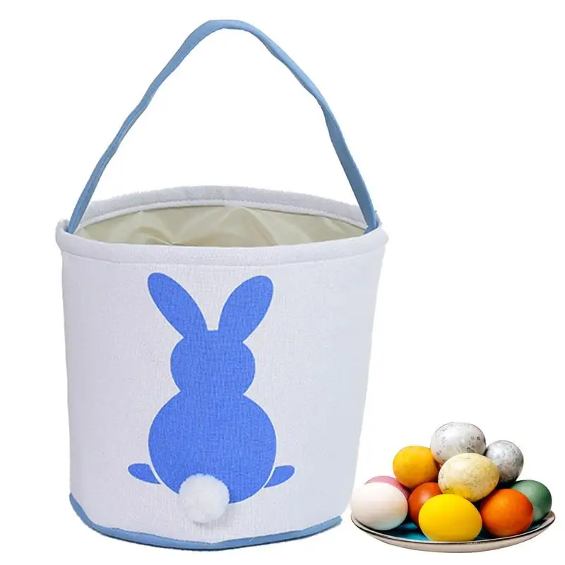 Easter Basket Bunny Ears Candies Bag Gift For Kids Sublimation Easter Basket Bulk With Handle For Egg Hunting Creative Suppllie