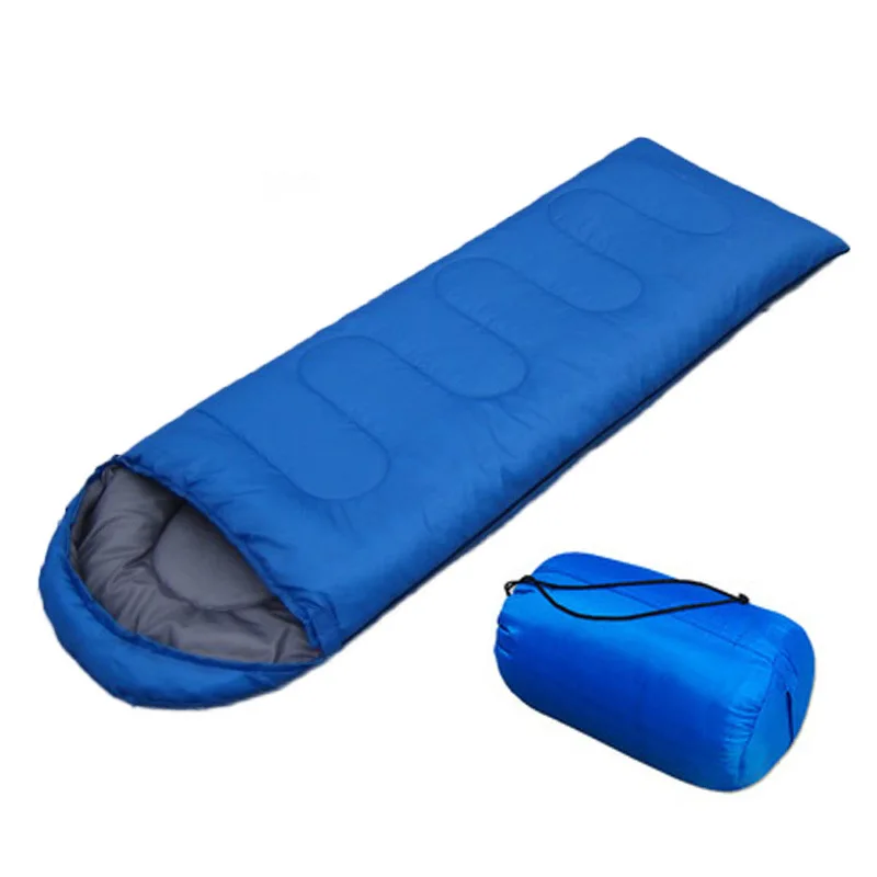 

1.8KG Envelope style sleeping bag with cap, spring, summer, and autumn outdoor camping adult emergency sleeping bag