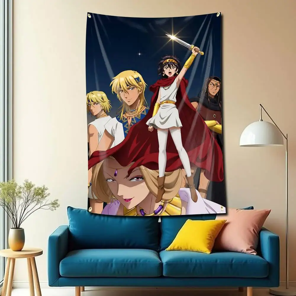 Y-Yuri Retor Manga R-Red River Flag Tapestry Banner for Bedroom Living Room Outdoor Camping Custom Supported