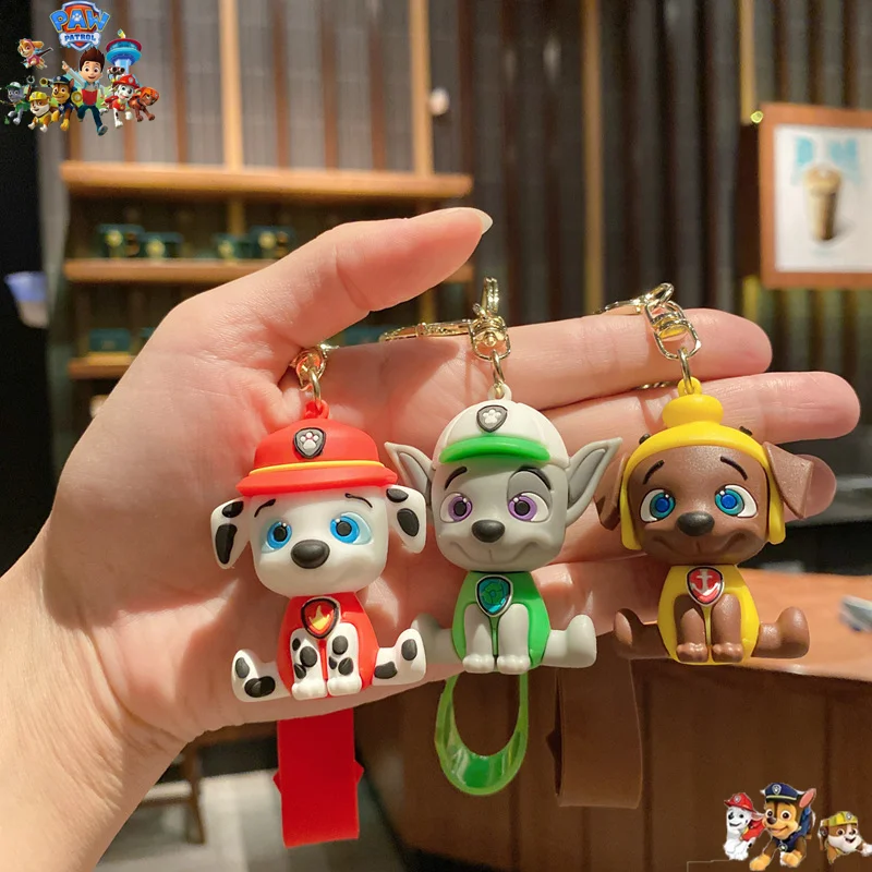 

Paw Patrol Anime Chase Puppy Skye Keychain PVC Couple Everest Keychain Kids Backpack Car Key Chain Decorative Gift Wholesale