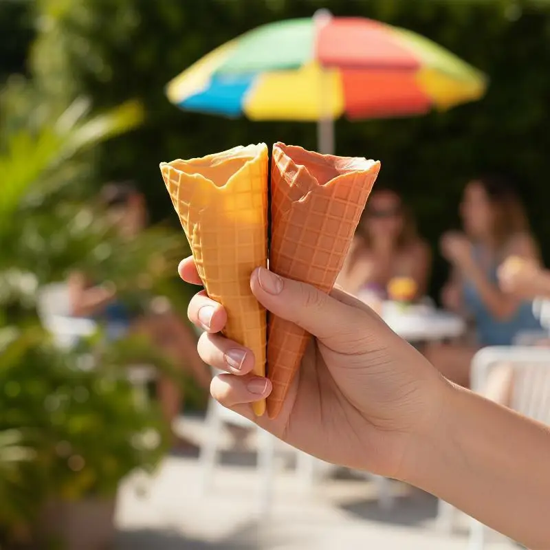 Artificial Ice Cream Cone Set, Realistic Fake Cone Figurines, Party Table Scatter, Event Backdrop Fillers, Wedding Decor