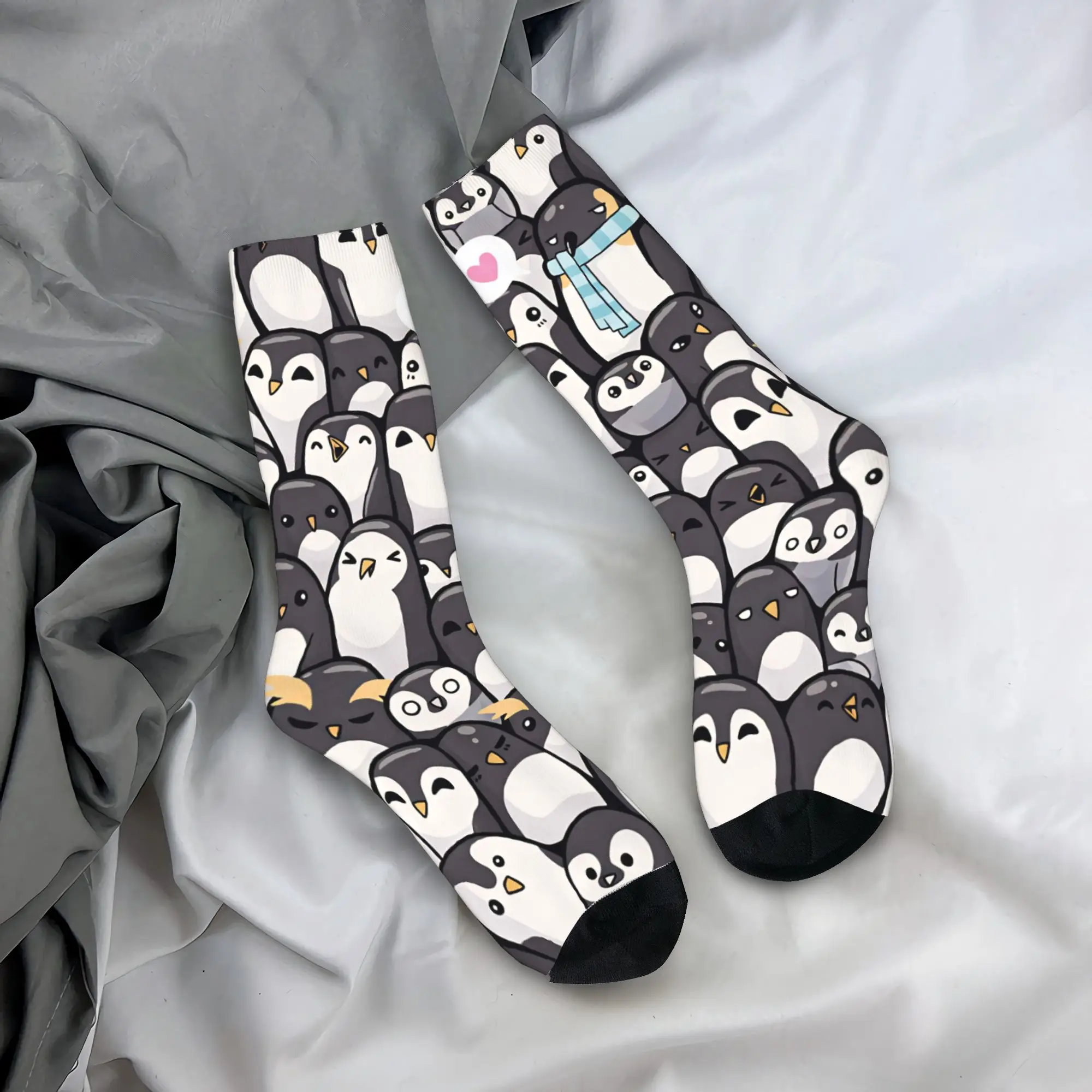 

Multi Expression Cartoon Penguin Seamless Pattern Stockings Adults Men Socks Breathable Funny Socks Autumn Anti Sweat Socks