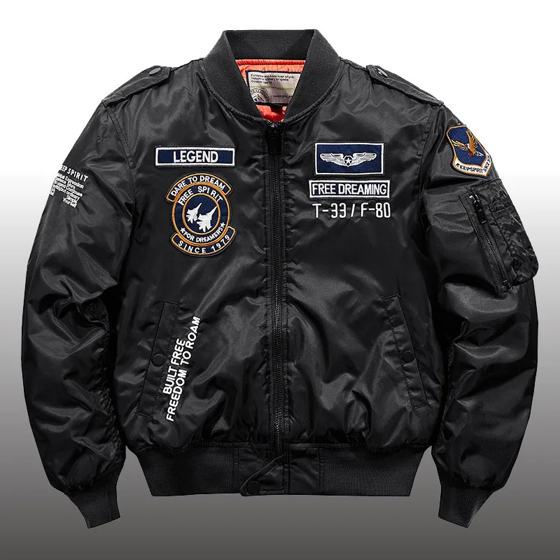 Winter Hip Hop dicke warme Jacke Männer hochwertige Militär motorrad ma-1 Flieger Pilot Mäntel männliche Baseball Bomber jacke