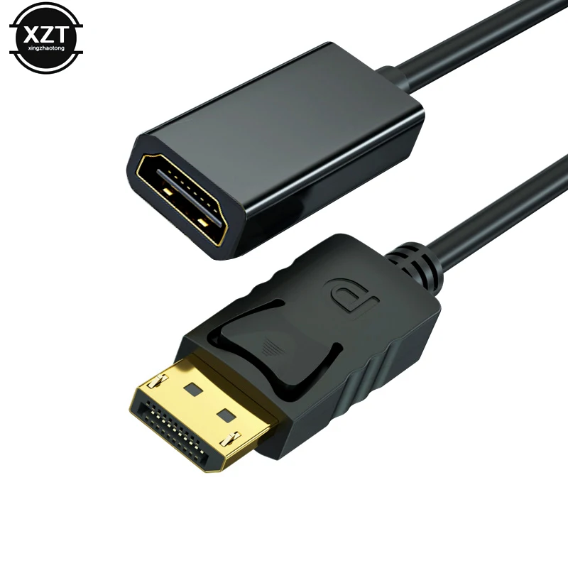 DP to HDMI-compatible Cable Adapter Male To Female For HP/DELL Laptop PC Display Port to 1080P HDMI-compatible Cord Converter