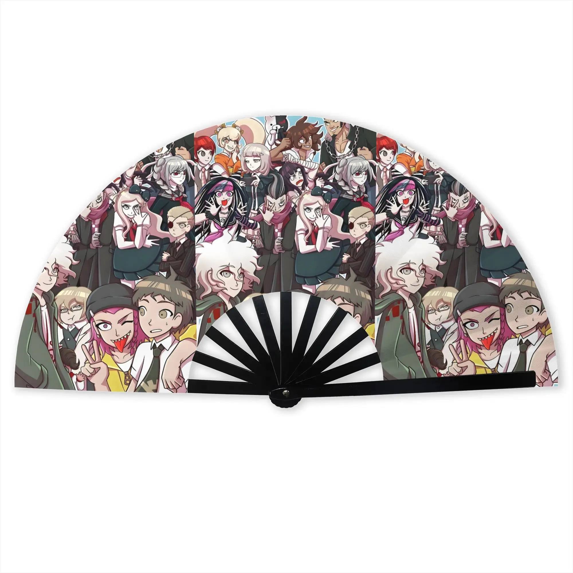 Danganronpa Anime Stylish Hand Fan Unisex Goodbye Despair Printed Polyester Fan  Aesthetic For Wedding Party Gift