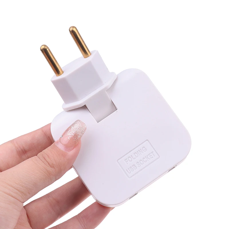 Verstelbare Eu Extension Plug Elektrische Adapter Met Usb Voor Mobiele Telefoon Opladen Converter