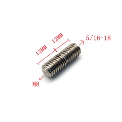 5/16-18 To M8 British thread To National standard  Internal And External Teeth Adapter Screw