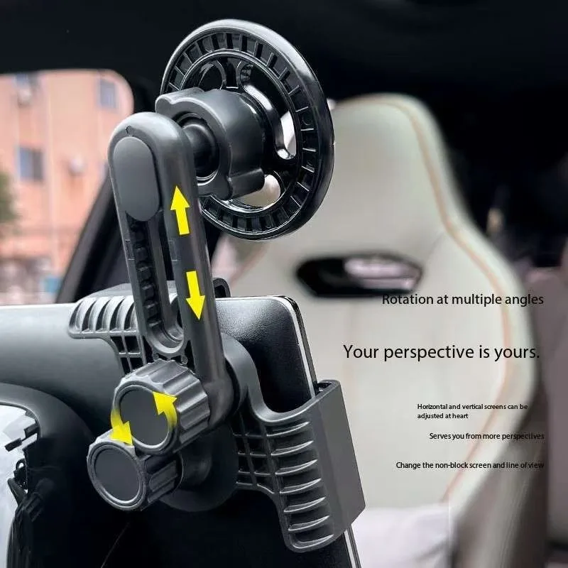 

Adjustable Car Central Control Screen Magnetic Phone Holder Durable Plastic Smooth Black Hands Free Mount Vehicles For Tesla