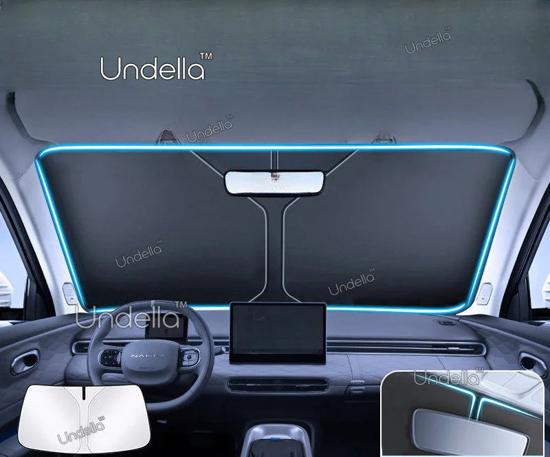 For Nammi 01 Dongfeng Box 2026 2027 Foldable Car Sun Visor Front Windshield Sunshade Heat Insulation Cover Anti-UV Accessorie
