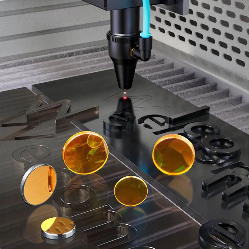 CO2 Laser Si Reflective Mirrors Dia19.05/20/25/30 10.6um 400W Mirrored Lenses Gold-Plated Silicon for Cutting Machine Engraver