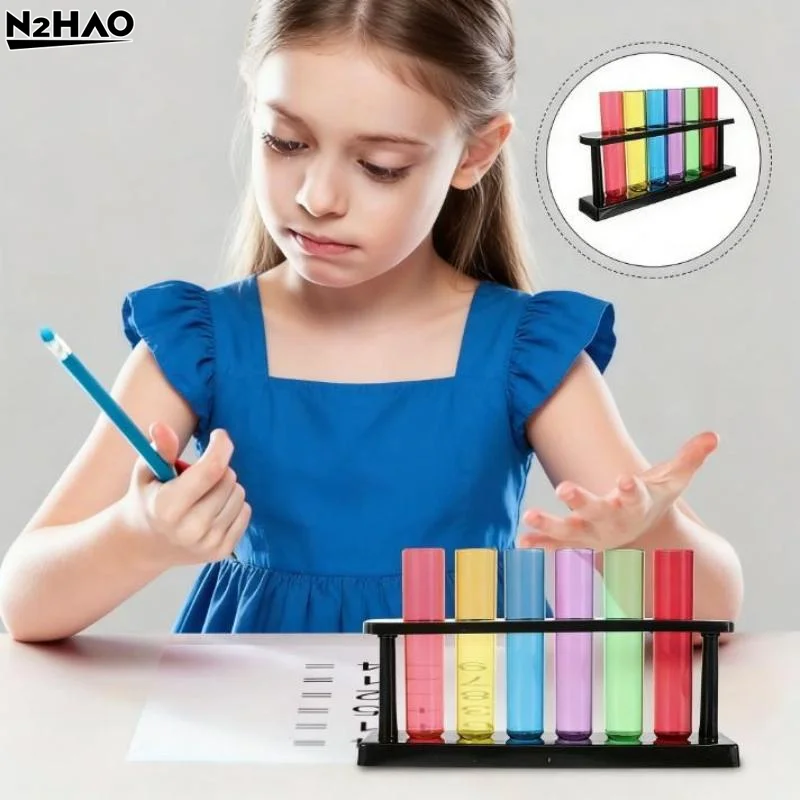 1 Set Hands On Learning Science Teaching Lab Storage Tubes Clear Plastic Test Tubes Lightweight Portable Safe For Childrens