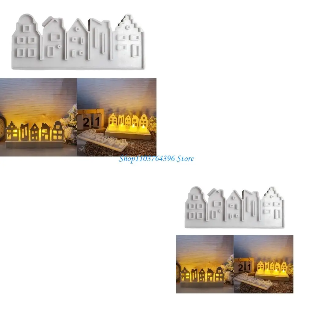 

Sturdy Silicone House Insert Accessory Molds For Christmas Table Decoration