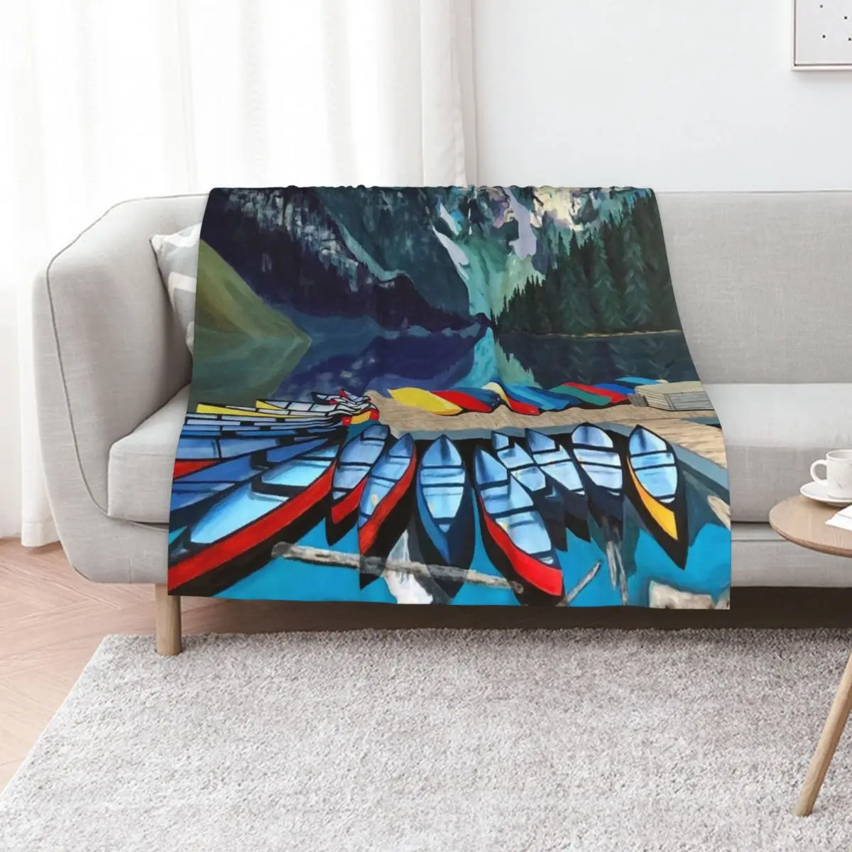 Lake Moraine Throw Blanket Blankets For Bed Warm Moving Bed Fashionable Summer Beddings Cute Plaid Blankets