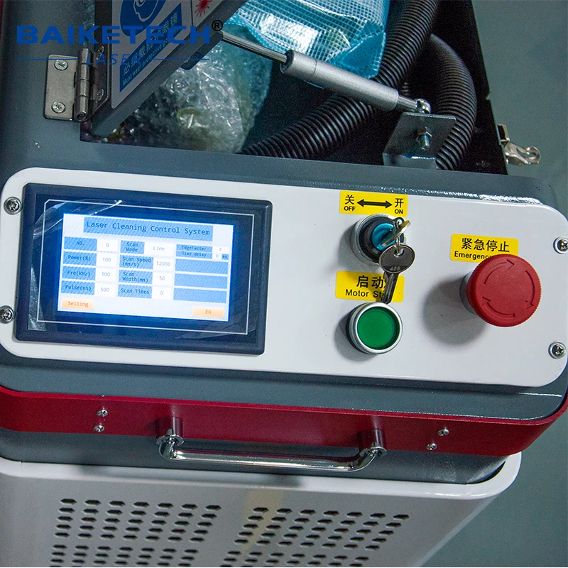 50W Pulse Laser Surface Prep Tool TH-FLC50S Seam Oxide Removal on Aluminum Bike Frame Laser Cleaner Machine