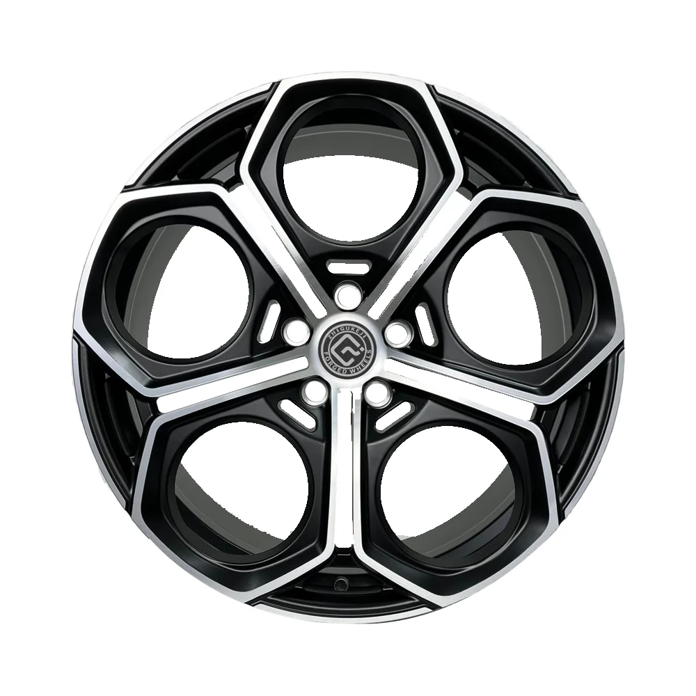 

For Matte Black With Machine Face Finish 100mm PCD Forged Alloy Wheels New Condition Multi-Spoke Design 0-40mm ET Customizable