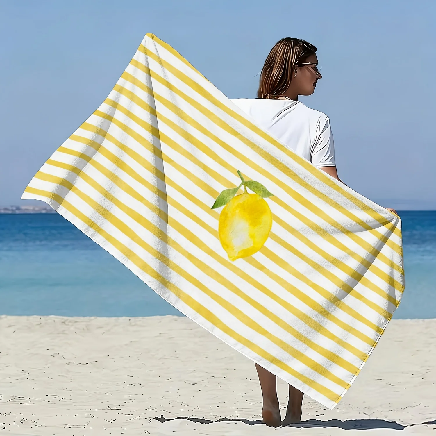 Fresh lemon printed flannel blanket, suitable for sofas, beds, cars, rooms, offices, camping, exquisite gift blankets