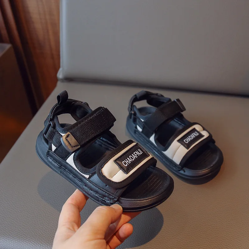 Fashion Plus Size Kids Shoes 2026 Summer New Item Girls Sandals Retro Versatile Boys Thick Soled Beach Shoes Sandalias De Mujer