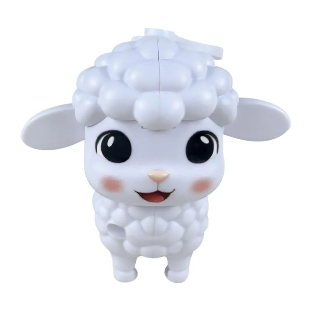 Kawaii Flying Sheep Keychain Creative Cute Stretchable Little Lamb Pendant Pull Cord Telescopic Shaking Ears Pull String Keyring