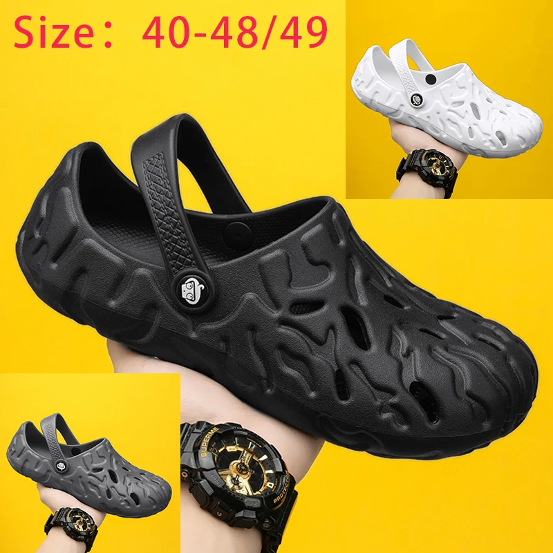 2024 Summer Big Size 48/49 Men Slippers oversize Sandals Men Male Casual Shoes Fashion Luxury Sandals Comfort Home Soft Slippers