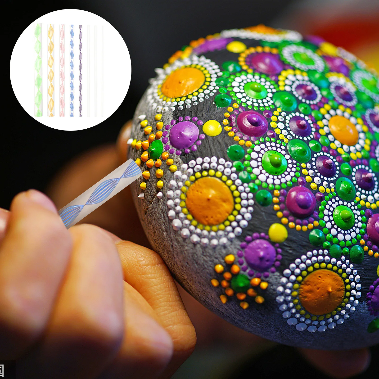 1 Set Multi-Function Dotting Tools Portable Spiral Painting Kit For Body Nail Art Mandala Stable Compact Professional Dotting