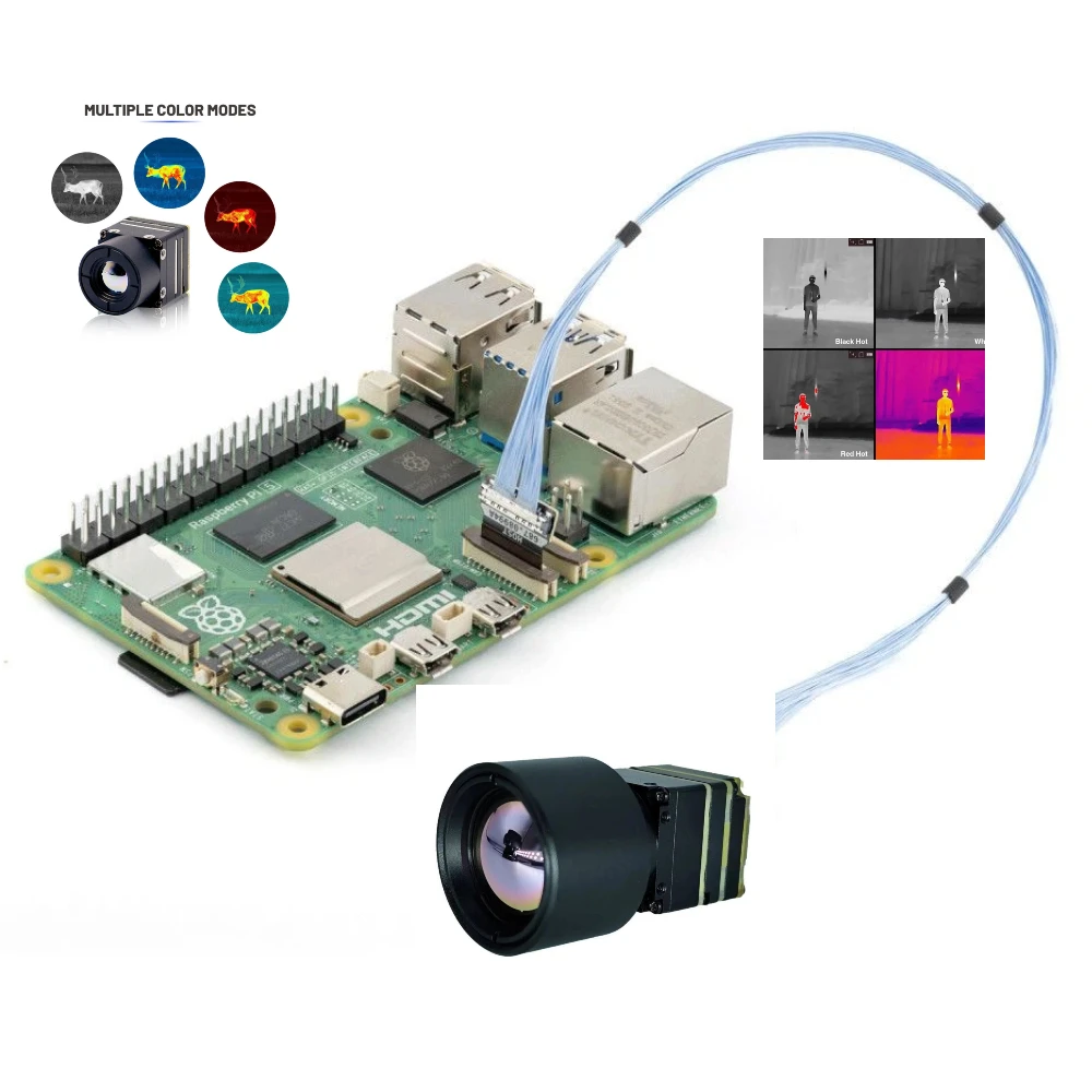 

Mini1 256x192 384x288 640x512 Uncooled Thermal Imaging Module With Radiometry, Supports Raspberry Pi & NVIDIA Jetson Orin Nano