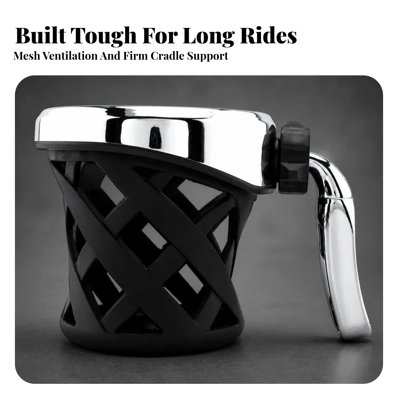 Motorcycle Cup Holder Long-Lasting Motorcycle Drink Holder Side-Mount Universal for Motorcyclists, Motorcycles, Touring