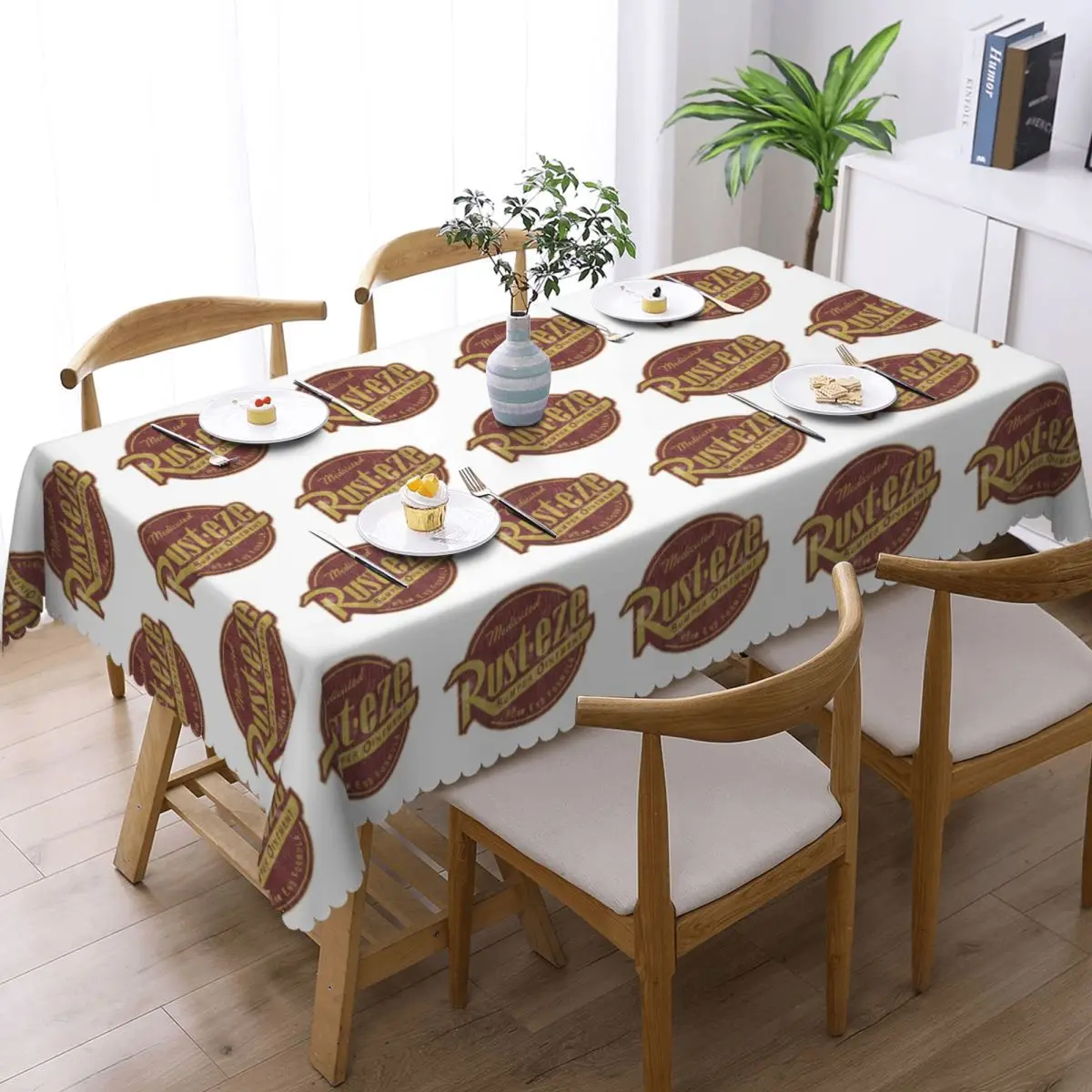 Medicated Customized Rectangular Tablecloth Oilproof Table Cover for Dining Events Table Cloth