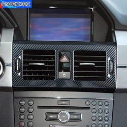 Console Air Condition Vent Side Outlet Frame Carbon Pattern Decoration Trim For Mercedes Benz GLK X204 2008-2012 Car Accessories