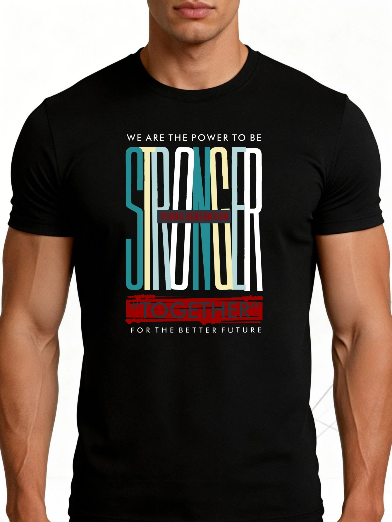 Casual Style Men's T-Shirt with Inspirational Quote 