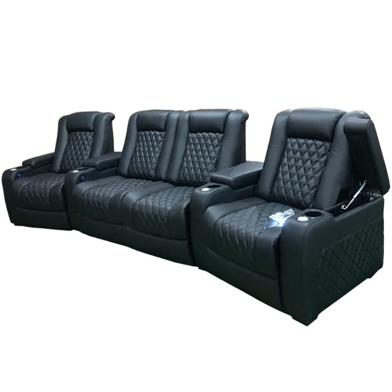 modern Italian leather recliner sofa motor cinema seats home movie room sofas theatre seating theater furniture