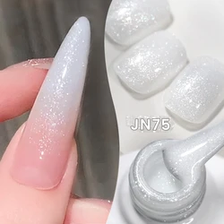 BORN PRETTY Milky White Jelly Glitter Gel Nail Polish 10ml Nude Semi Permanent Soak Off UV LED Varnish Sparking Syrup Gel Nail