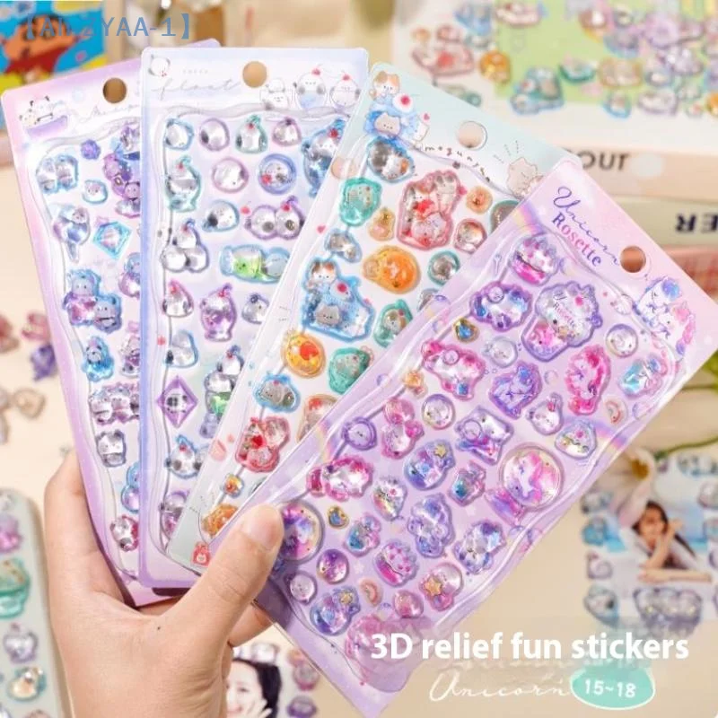 【ZYAA-1】Kreskówkowe Śliczne Zwierzęta Naklejki Kryształowe 3D DIY Album Naklejki Dekoracja Obudowy Telefonu Prezenty